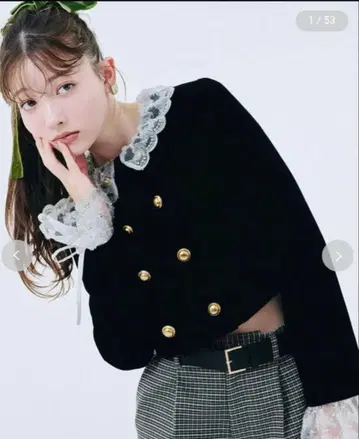 [L.B CANDY STOCK] 스캘럽 비쥬 어태치드 자켓