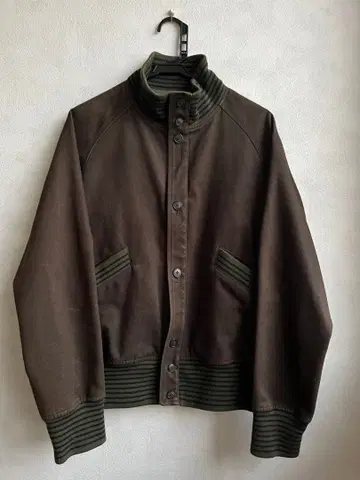 다크 브라운 스탠드 카라 블루종