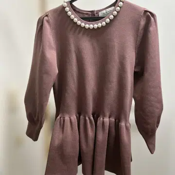 Arpegestory 펄 장식 플럼 니트