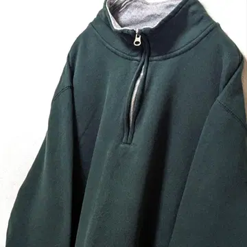 세인트 존스 베이 무지 하프 지퍼 맨투맨 트레이닝복 그린 L 구제 의류