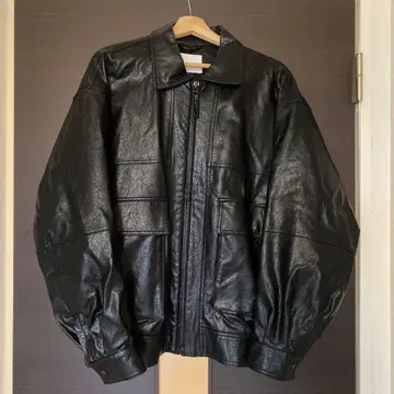 FREAK'S STORE 인조 가죽 블루종 블랙