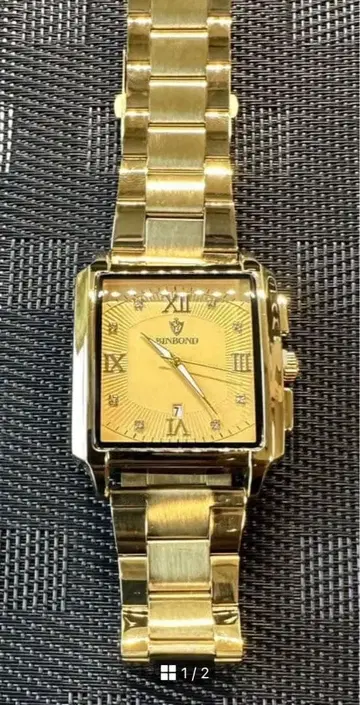 남성용 시계 골드