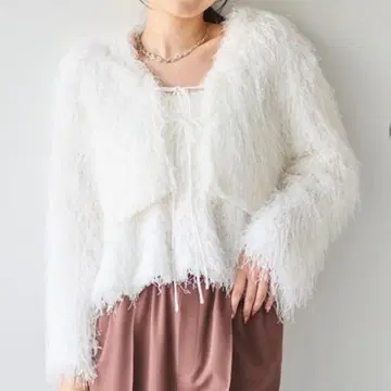 코코딜 플러피 볼레로 가디건