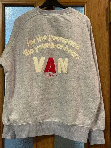 밴잭 블루 그레이 맨투맨 M