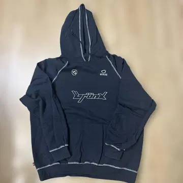 다크 블루 후드 부착 후드티