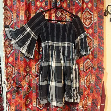 [ 구제 의류 ] 에네스베 체크 무늬 튜닉 사이즈 2