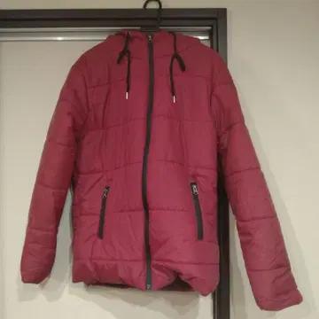 한밍쉬안 버건디 다운 자켓