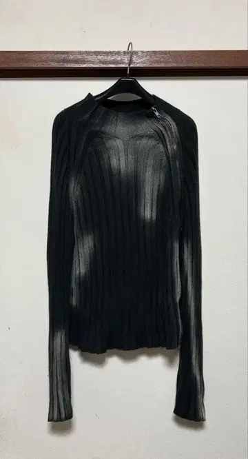 jaded london 비대칭 더블 지퍼 립 니트 S