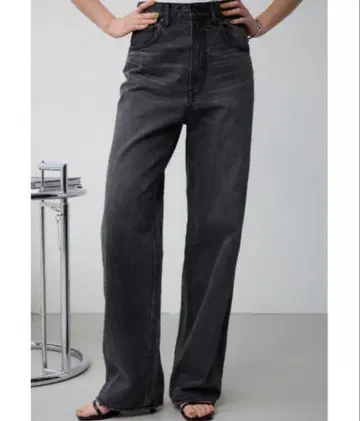 AZUL BY MOUSSY 하이웨스트 와이드 데님