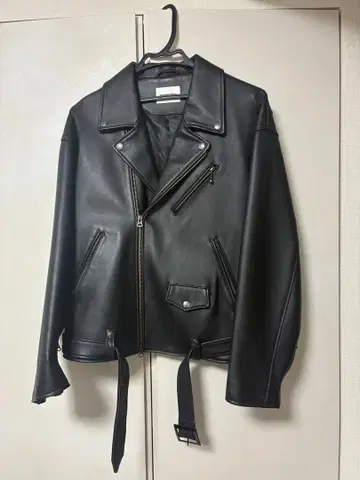 monkey time 블랙 더블 라이더 자켓 M