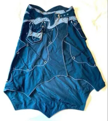 랩스커트 비대칭 다크코어 사이버 기믹 모드 스타일