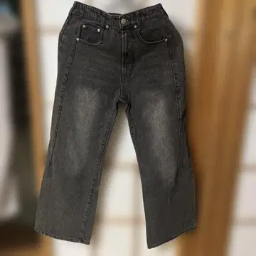 CLEL 리프 스트레이트 데님 팬츠 그레이 중고 XS