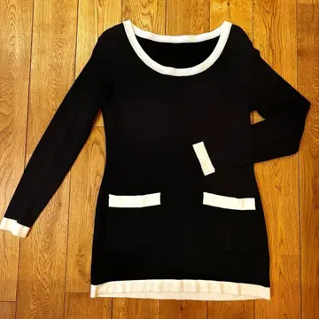 르네 Rene 36 니트 바이컬러 미들 기장 M 사이즈