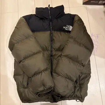 THE NORTH FACE XL 다운 자켓 올리브 그린/블랙