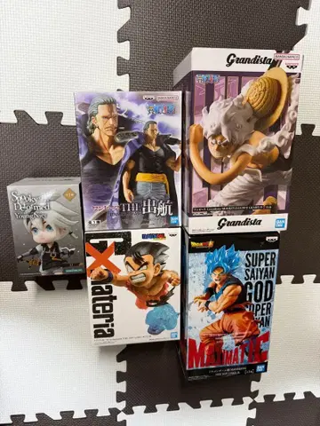 피규어 5체 세트 드래곤볼 원피스 손오공 루피 등등