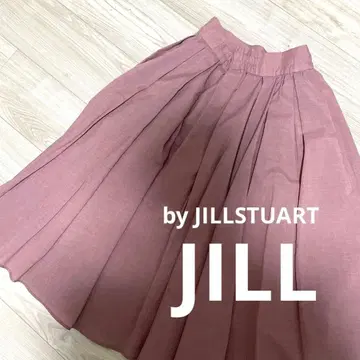 JILL 질스튜어트 핑크 플레어 스커트 밴딩 허리 모브