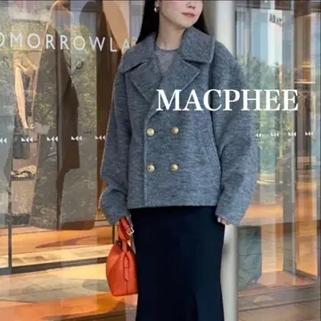 투모로우랜드 맥피 시프 파일 숏 피코트 골드 버튼