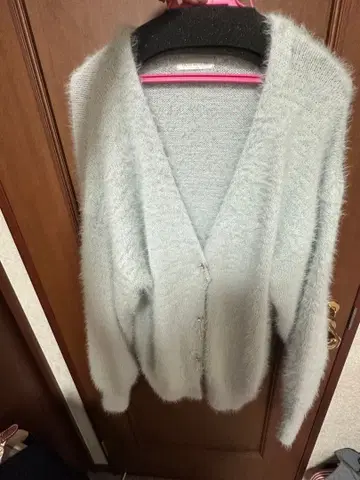 melty ribbon long knit 올리브 색스