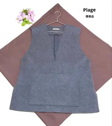 플라주 오버 베스트 새상품급 울 베스트 현행 지레 Plage 베스트