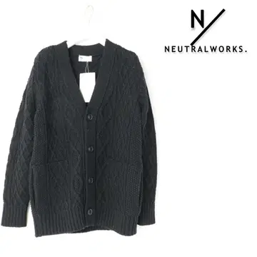 337 새상품 N/ 뉴트럴 웍스 케이블 니트 가디건 M