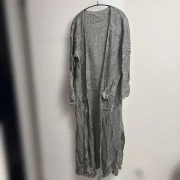 그레이 롱 니트 가디건 [ Free size ] 빅 슬릿