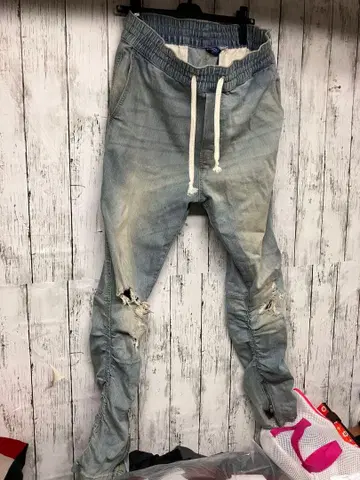 H&M 데미지 가공 조거 팬츠 US 32