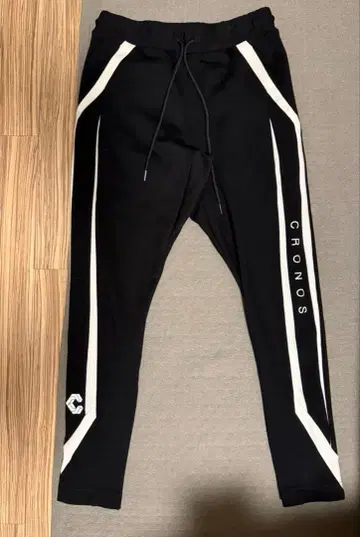CRONOS 블랙 조거 팬츠
