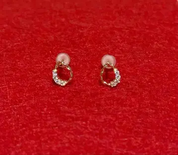 골드링형 귀걸이 (크리스탈 포함)