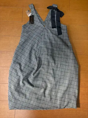 [택 포함 새상품] 마담 히로코 원피스 오버롤 스커트 11 체크