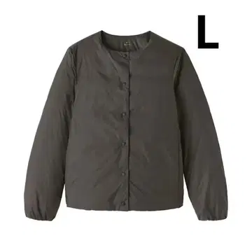 무인양품 경량 다운 포켓터블 노카라 자켓