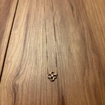 플라워 모티브 목걸이 K10 핑크 골드