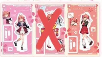 스시로 x 사쿠라 미코 콜라보 아크릴 스탠드 2종 세트