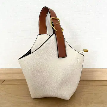화이트 가죽 핸드백 조정 가능 스트랩