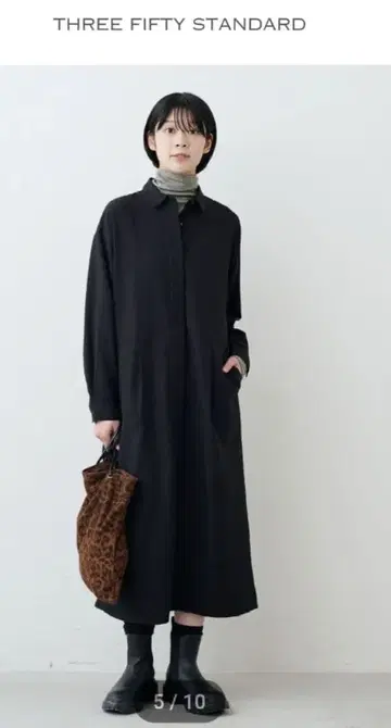 쓰리티피티 스탠다드 박스 실루엣의 히요쿠 원피스