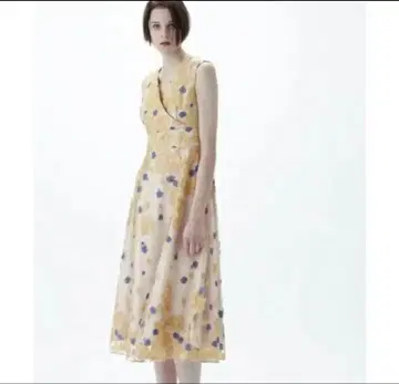 바이컬러 플라워 튤 원피스 그레이스 콘티넨탈