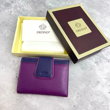 [ FRESNO ] 2단 접이식 지갑 보라색 퍼플 미사용품
