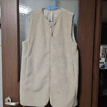 베이지 플리스 집업 베스트