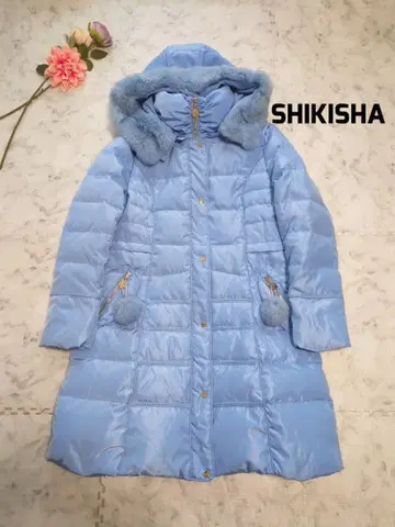 [새상품급] SHIKISHA 3WAY 블루 롱 다운 코트
