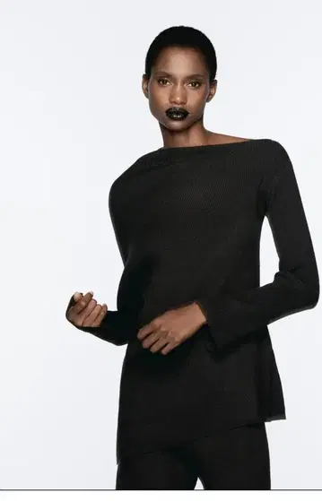 ZARA 블랙 컬러 긴팔 니트 미사용 새상품 XL