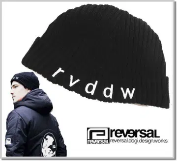 rvddw 블랙 니트 모자 reversal 리버설