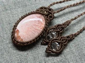 스코레사이트 목걸이 마크라메 목걸이