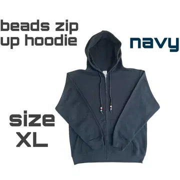 [ 새상품 ] [ 풀 집업 후드티 네이비 xl 오버 사이즈 무지 후드티