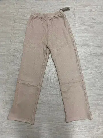 새상품 reca 본딩 세미 와이드 속기모 리브 팬츠 그레이지 M