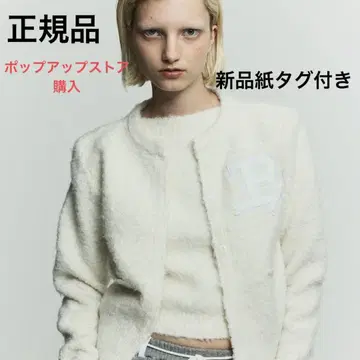 팝업 구매 정품 Bibiy. 비비 가디건 스웨터 화이트