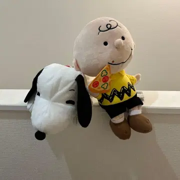찰리 브라운 스누피 티슈 케이스 봉제 인형