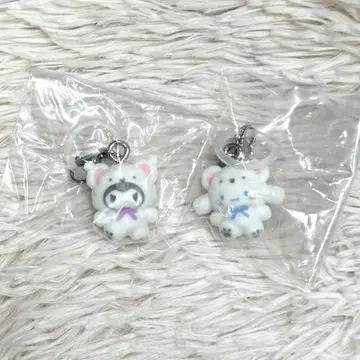 산리오 캐릭터즈 가챠가챠 메지루시 액세서리 복슬복슬 스노우 새상품