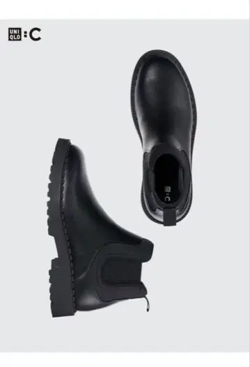 UNIQLO C 블랙 사이드 고어 부츠
