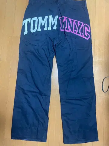 TOMMY YNYC 프린트 팬츠 네이비