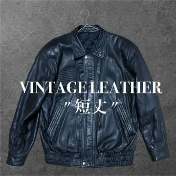 90s VINTAGE LEATHER JACKET 짧은 기장 봄버 자켓