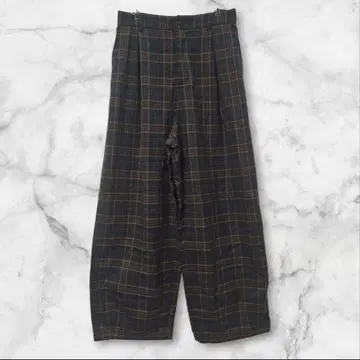니코앤드 체크 무늬 와이드 팬츠 L 여성용